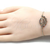 Pulsera Bolo Ajustable 03.368.0002.10 Oro Laminado, Diseño de Mama, con Multicolor Zirconia Cubica, Pulido, Tono Dorado (01 MM Thickness, 10 Inches Length)
