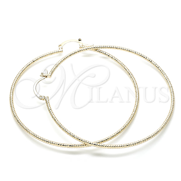 Argolla Extra Grande 02.168.0036.70 Oro Laminado, Diamantado, Tono Dorado