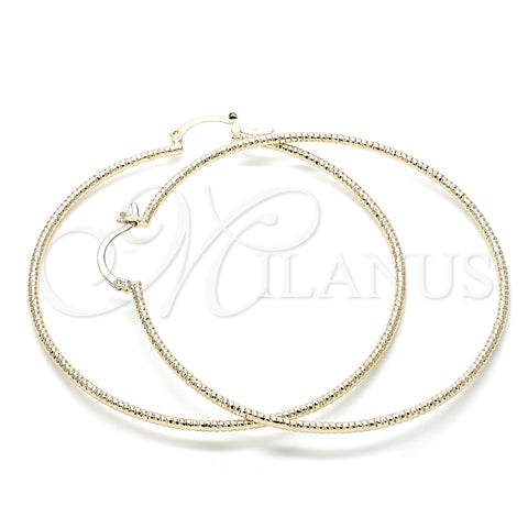 Argolla Extra Grande 02.168.0036.70 Oro Laminado, Diamantado, Tono Dorado