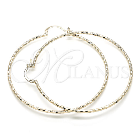 Argolla Extra Grande 02.168.0037.70 Oro Laminado, Diamantado, Tono Dorado