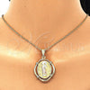 Dije Religioso 05.351.0073 Oro Laminado, Diseño de San Judas, con Cristal Blanca, Pulido, Tres Tonos