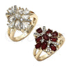 Anillo Multi Piedra 01.210.0099.1.06 Oro Laminado, con Rubi and Blanca Zirconia Cubica, Pulido, Tono Dorado (Size 6)