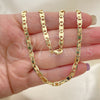 Gargantilla Basica 04.213.0170.20 Oro Laminado, Pulido, Tono Dorado (04 MM Thickness, 20 Inches Length)