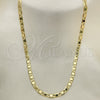 Gargantilla Basica 04.213.0170.20 Oro Laminado, Pulido, Tono Dorado (04 MM Thickness, 20 Inches Length)