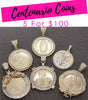 Kit Surtido de 5 Dijes de Moneda Centenario de Oro Laminado al por mayor — SKU 132107
