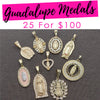 Kit Surtido de 25 Medallas de Guadalupe de Oro Laminado al por mayor — SKU 132109