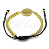 Pulsera Elegante 03.362.0017.11 Oro Laminado, Diseño de Bola, con Rubi and Blanca Micro Pave, Pulido, Tono Dorado (04 MM Thickness, 11 Inches Length)