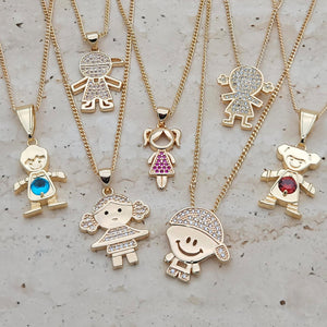 Kit Surtido de 25 Collares de Familia de Oro Laminado al por mayor — SKU 132181