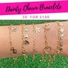 Kit Surtido de 20 Pulseras de Cadena Delicada de Oro Laminado al por mayor — SKU 132292