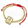 Pulsera Elegante 03.207.0112.11 Oro Laminado, Diseño de Guadalupe y Bola, con Blanca Micro Pave, Pulido, Tono Dorado (04 MM Thickness, 11 Inches Length)