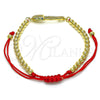 Pulsera Elegante 03.207.0116.11 Oro Laminado, Diseño de Bola, con Multicolor Micro Pave, Pulido, Tono Dorado (04 MM Thickness, 11 Inches Length)