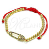 Pulsera Elegante 03.207.0116.11 Oro Laminado, Diseño de Bola, con Multicolor Micro Pave, Pulido, Tono Dorado (04 MM Thickness, 11 Inches Length)