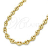 Gargantilla Basica 04.63.1310.20 Oro Laminado, Diseño de Puff Mariner, Pulido, Tono Dorado (Thickness, 20 Inches Length)