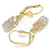 Arete Colgante 02.351.0079 Oro Laminado, Diseño de Búho, Pulido, Tres Tonos