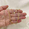 Gargantilla Basica 04.63.1394.18 Oro Laminado, Diseño de Paperclip, Pulido, Tono Dorado (Thickness, 18 Inches Length)