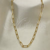 Gargantilla Basica 04.63.1394.18 Oro Laminado, Diseño de Paperclip, Pulido, Tono Dorado (Thickness, 18 Inches Length)