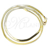 Gargantilla Basica 04.213.0173.18 Oro Laminado, Diseño de Herringbone, Pulido, Tono Dorado (03 MM Thickness, 18 Inches Length)