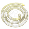 Gargantilla Basica 04.213.0175.16 Oro Laminado, Diseño de Herringbone, Pulido, Tono Dorado (05 MM Thickness, 16 Inches Length)