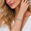 Pulsera Tennis 03.130.0001.1.07 Oro Laminado, con Zirconia Cubica Turquoise, Pulido, Tono Dorado (Grosor 03 MM, 8 Pulgadas de Largo)