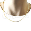 Gargantilla Basica 04.213.0176.20 Oro Laminado, Diseño de Herringbone, Pulido, Tono Dorado (02 MM Thickness, 20 Inches Length)