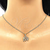 Juego de Arete y Dije de Adulto 10.316.0020.3 Oro Laminado, Diseño de Elefante, con Granate Zirconia Cubica, Pulido, Tono Dorado