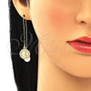 Arete Violador 02.253.0007 Oro Laminado, Diseño de Guadalupe, con Blanca Cristal, Pulido, Tono Dorado