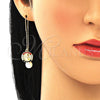 Arete Violador 02.253.0007.1 Oro Laminado, Diseño de Guadalupe, con Multicolor Cristal, Pulido, Tono Dorado
