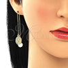 Arete Violador 02.253.0008 Oro Laminado, Diseño de Guadalupe, con Blanca Cristal, Pulido, Tono Dorado