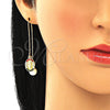 Arete Violador 02.253.0008.1 Oro Laminado, Diseño de Guadalupe, con Multicolor Cristal, Pulido, Tono Dorado