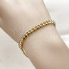 Pulsera Básica 04.63.1400.07 Oro Laminado, Diseño de Miami Cubana, Pulido, Tono Dorado (Calibre 160, Grosor 06 MM, 8 Pulgadas de Largo)