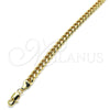 Pulsera Básica 04.63.1400.07 Oro Laminado, Diseño de Miami Cubana, Pulido, Tono Dorado (Calibre 160, Grosor 06 MM, 8 Pulgadas de Largo)