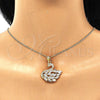 Collares con Dije 04.283.0017.20 Oro Laminado, Diseño de Cisne, con Blanca Zirconia Cubica, Pulido, Tono Dorado (02 MM Thickness, 20 Inches Length)