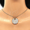 Collares con Dije 04.283.0019.20 Oro Laminado, con Blanca Zirconia Cubica, Pulido, Tono Dorado (02 MM Thickness, 20 Inches Length)