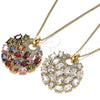 Collares con Dije 04.283.0019.20 Oro Laminado, con Blanca Zirconia Cubica, Pulido, Tono Dorado (02 MM Thickness, 20 Inches Length)