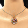 Collares con Dije 04.283.0022.1.20 Oro Laminado, Diseño de Mariposa y Libélula, con Multicolor Zirconia Cubica, Pulido, Tono Dorado (02 MM Thickness, 20 Inches Length)