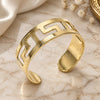 Anillo del Pie 01.376.0005 Oro Laminado, Diseño de Llave Griega, Pulido, Tono Dorado (Talla Unica)