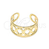 Anillo del Pie 01.376.0006 Oro Laminado, Diseño de Infinito, Pulido, Tono Dorado (One size fits all)