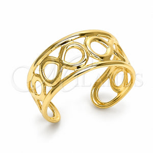 Anillo del Pie 01.376.0006 Oro Laminado, Diseño de Infinito, Pulido, Tono Dorado (Talla Unica)