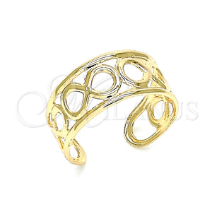 Anillo del Pie 01.376.0006 Oro Laminado, Diseño de Infinito, Pulido, Tono Dorado (One size fits all)
