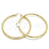 Argolla Extra Grande 02.170.0308.80 Oro Laminado, Diseño de Hueco, Diamantado, Tono Dorado