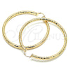 Argolla Extra Grande 02.170.0308.80 Oro Laminado, Diseño de Hueco, Diamantado, Tono Dorado