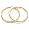 Argolla Extra Grande 02.170.0309.80 Oro Laminado, Diseño de Hueco, Diamantado, Tono Dorado