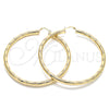 Argolla Extra Grande 02.170.0309.80 Oro Laminado, Diseño de Hueco, Diamantado, Tono Dorado