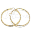 Argolla Extra Grande 02.170.0309.90 Oro Laminado, Diseño de Hueco, Diamantado, Tono Dorado