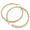 Argolla Extra Grande 02.170.0309.90 Oro Laminado, Diseño de Hueco, Diamantado, Tono Dorado