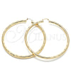 Argolla Extra Grande 02.170.0309.90 Oro Laminado, Diseño de Hueco, Diamantado, Tono Dorado