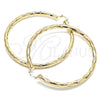 Argolla Extra Grande 02.170.0311.80 Oro Laminado, Diseño de Hueco, Diamantado, Tono Dorado