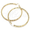 Argolla Extra Grande 02.170.0311.90 Oro Laminado, Diseño de Hueco, Diamantado, Tono Dorado