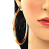 Argolla Extra Grande 02.170.0312.80 Oro Laminado, Diseño de Hueco, Diamantado, Tono Dorado