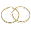Argolla Extra Grande 02.170.0312.90 Oro Laminado, Diseño de Hueco, Diamantado, Tono Dorado